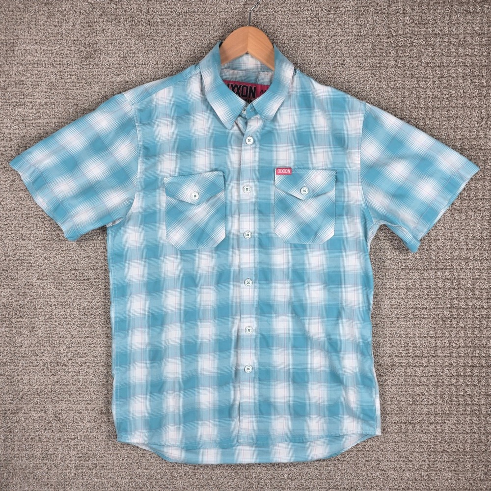 Dixxon Flannel Co Fria Bamboo Blend Plaid Short Sleeve Button Shirt Mens Medium